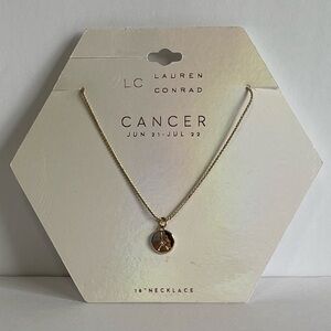 NEW LC Lauren Conrad Gold Cancer Necklace